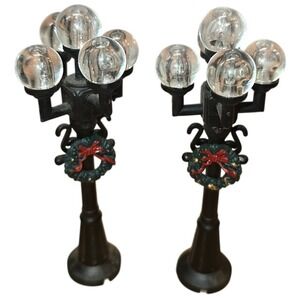 Vintage Christmas Valley Five Globe Streetlamp - Set of 2‎ -